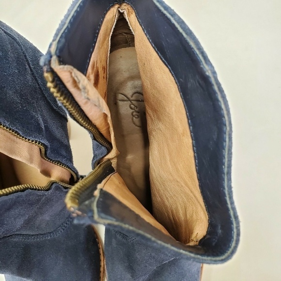 Joie Dalton Suede Tassel Heeled Bootie Blue Sz 38.5 Women's 8.5 - Picture 9 of 12
